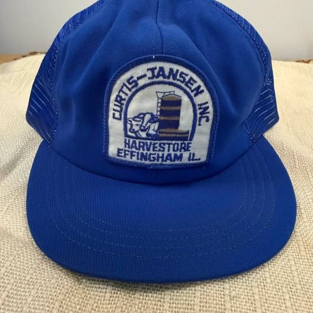 Vintage Curtis-Jansen Harvestore Farm Trucker Hat - Blue Effingham IL